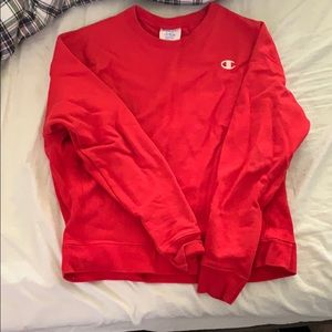 CHAMPION RED CREWNECK